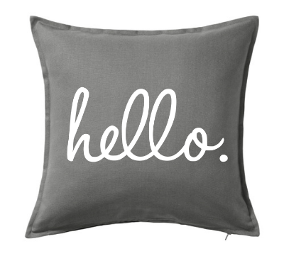 Hello Pillow Cover